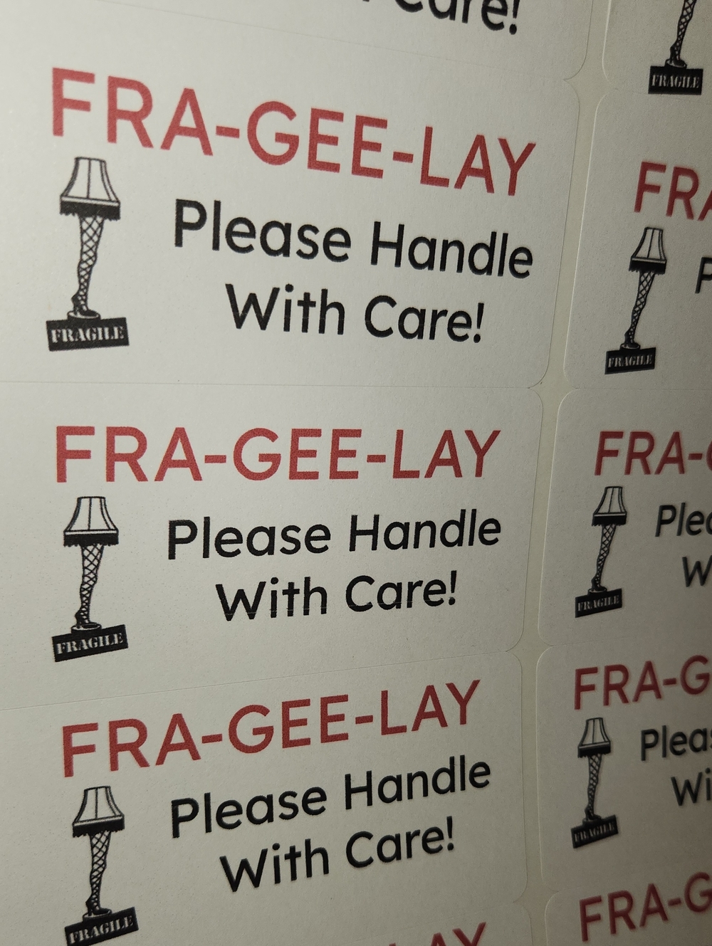 50 Fragile Shipping Stickers